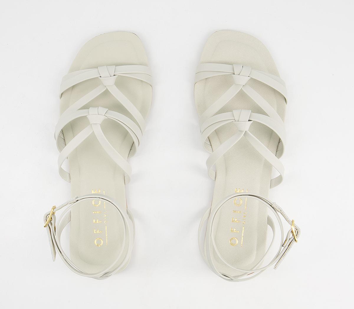 Office Steffi Tubular Ankle Tie Sandals Office Steffi Tubular Ankle Tie Sandals Off White Leather