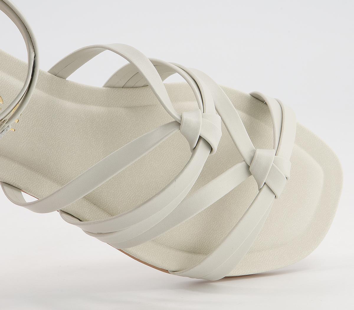 Office Steffi Tubular Ankle Tie Sandals Office Steffi Tubular Ankle Tie Sandals Off White Leather