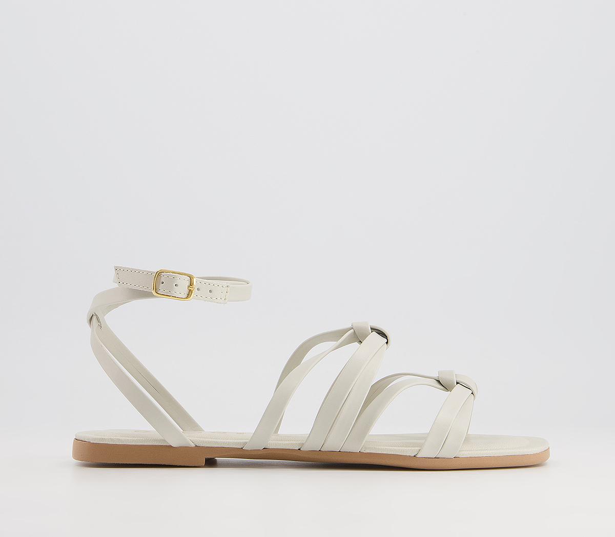Office Steffi Tubular Ankle Tie Sandals Office Steffi Tubular Ankle Tie Sandals Off White Leather