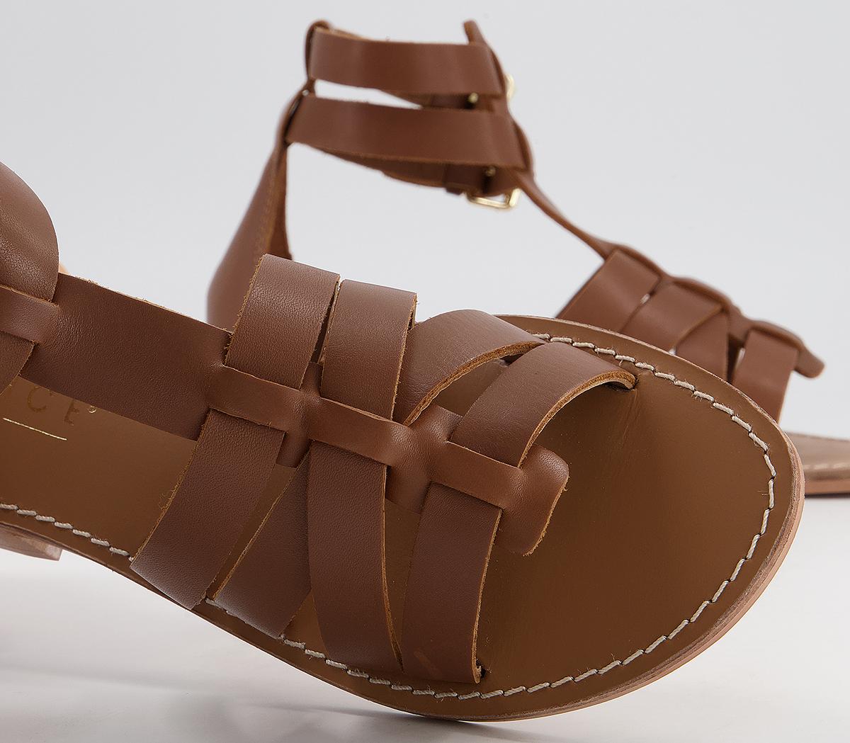 Office Spectrum Buckle Gladiator Sandals Office Spectrum Buckle Gladiator Sandals Brown Leather