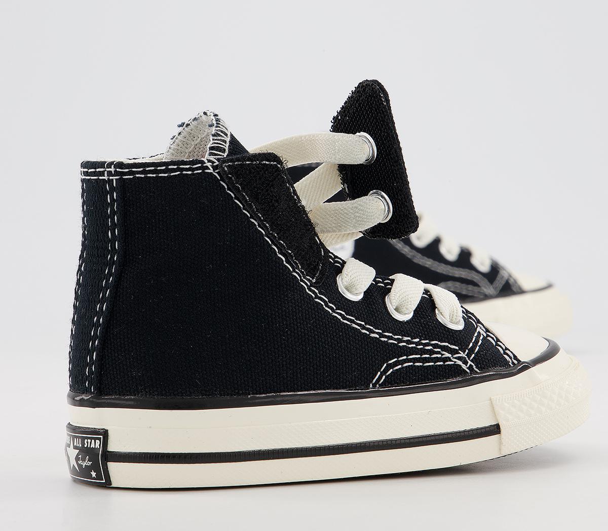 Converse Chuck 70s Hi Infant Trainers Black White Egret - Unisex