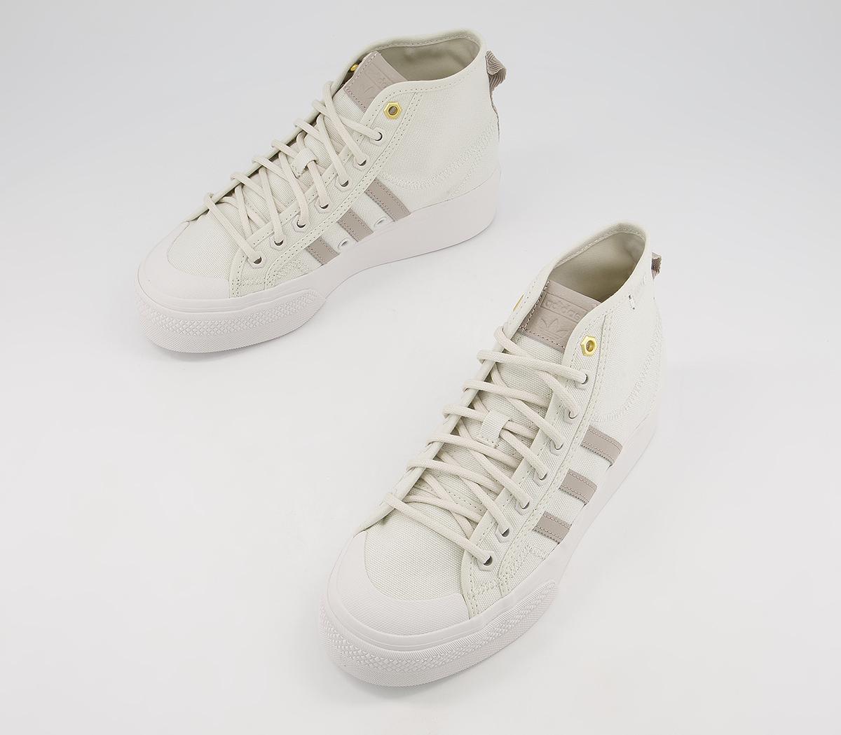 adidas Nizza Platform Mid Trainers adidas Nizza Platform Mid Trainers Orbit Grey Crystal White Light Brown