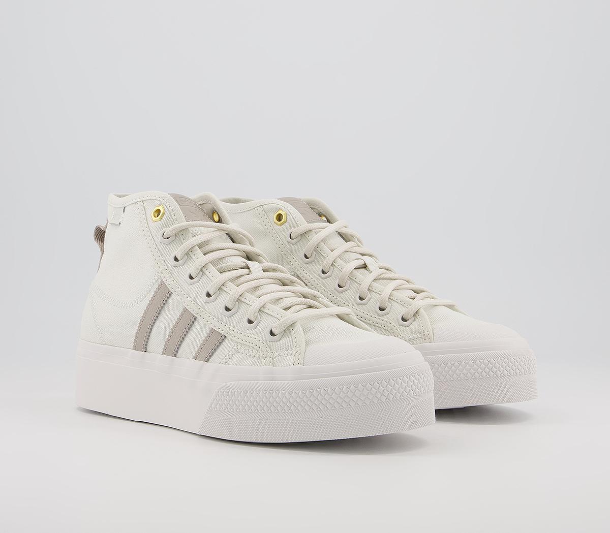 adidas Nizza Platform Mid Trainers adidas Nizza Platform Mid Trainers Orbit Grey Crystal White Light Brown