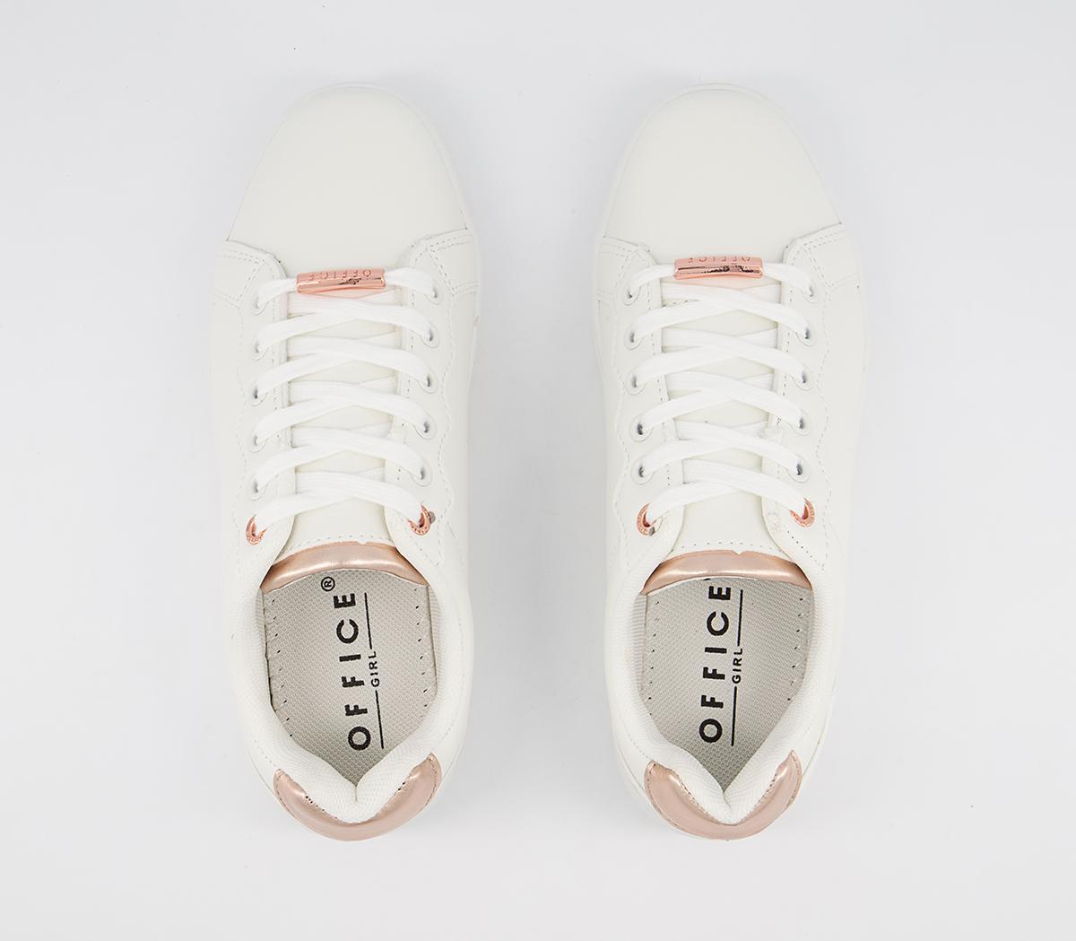 Office Freedom Lace Up Trainers Office Freedom Lace Up Trainers White Metallic Mix