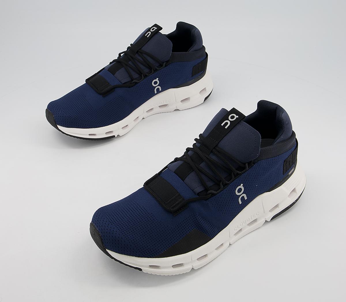 On Running Cloudnova Trainers Navy White - Men's Trainers