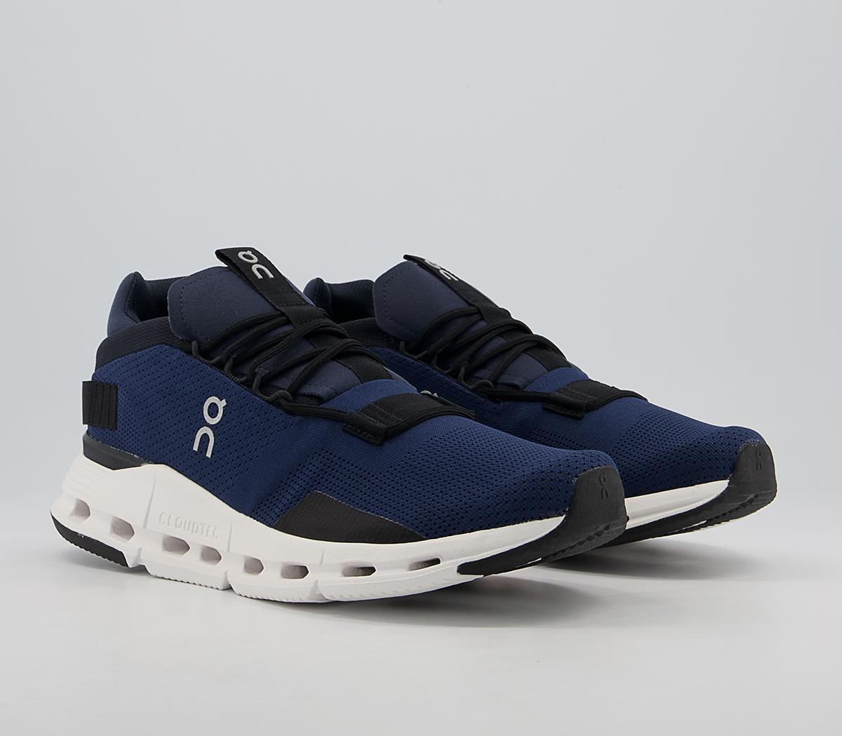 On Running Cloudnova Trainers Navy White - Men's Trainers