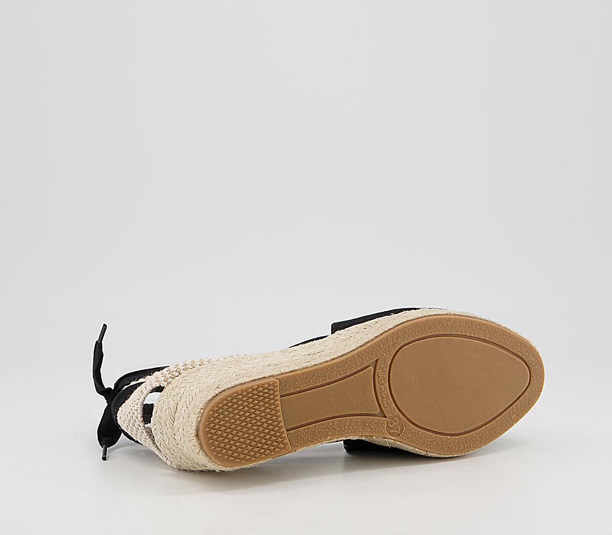 Office Maxi-Mini High Vamp Espadrilles Office Maxi-Mini High Vamp Espadrilles Black Canvas
