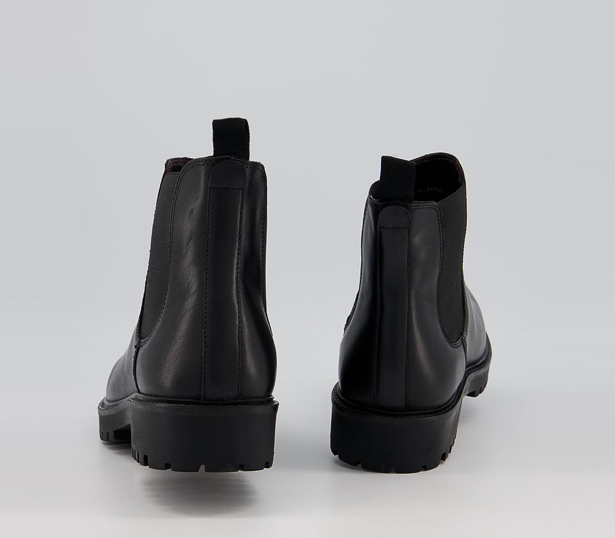 Walk London Sean Chunky Chelsea Boots In Black Leather. THE SEAN COLLECTION main image 4
