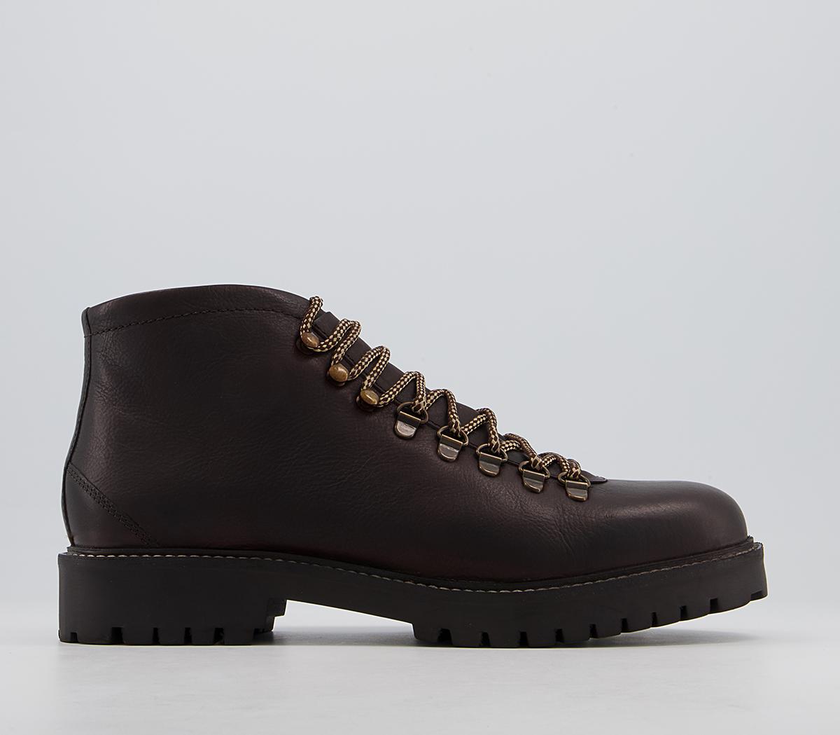 walk london sean low hiker boots in black leather