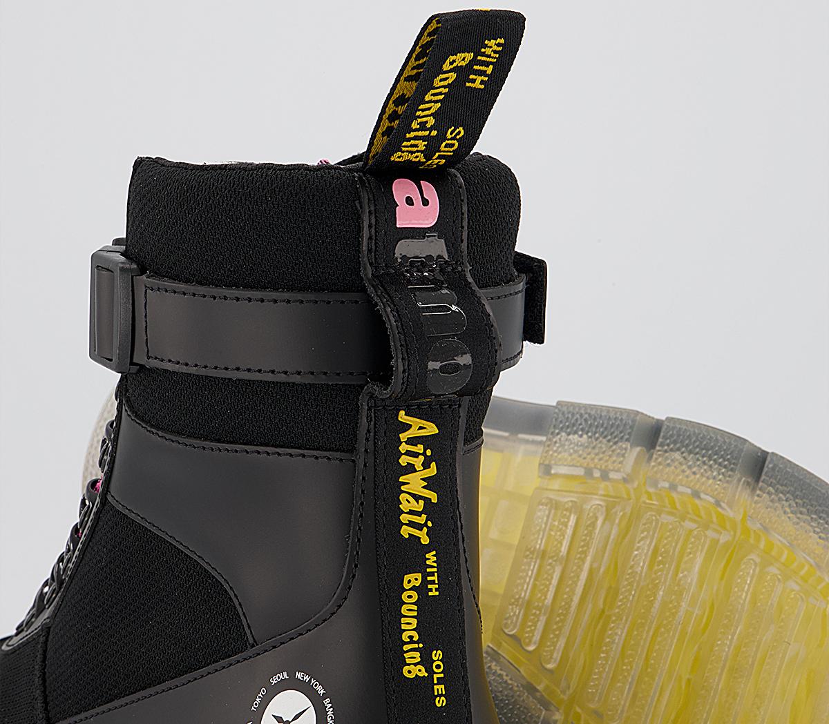 Dr. Martens Combs Tech Atmos Boots Black Smooth Recycled Super
