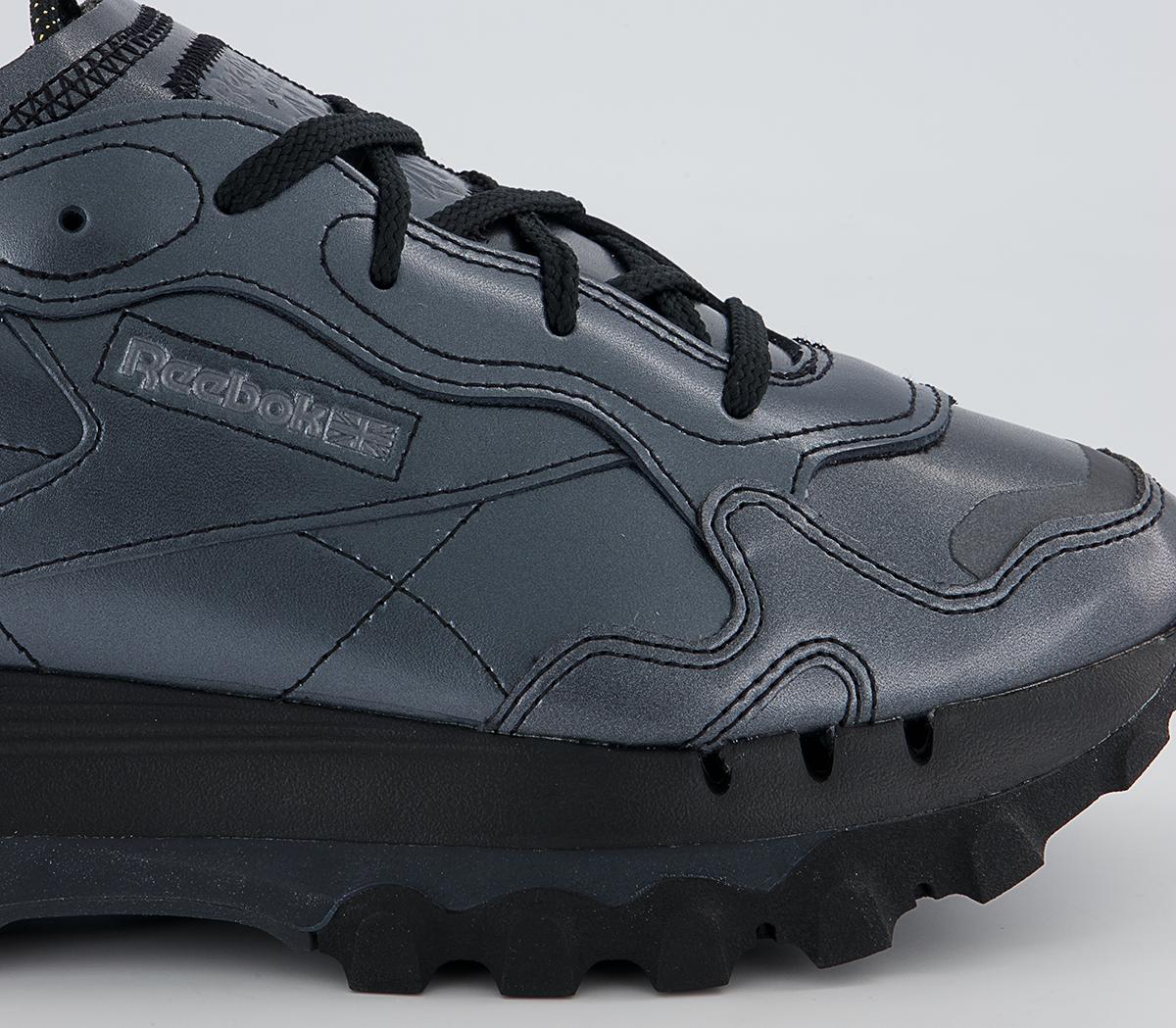 Reebok Classic Leather Cardi B Trainers Reebok Classic Leather Cardi B Trainers Black Silver
