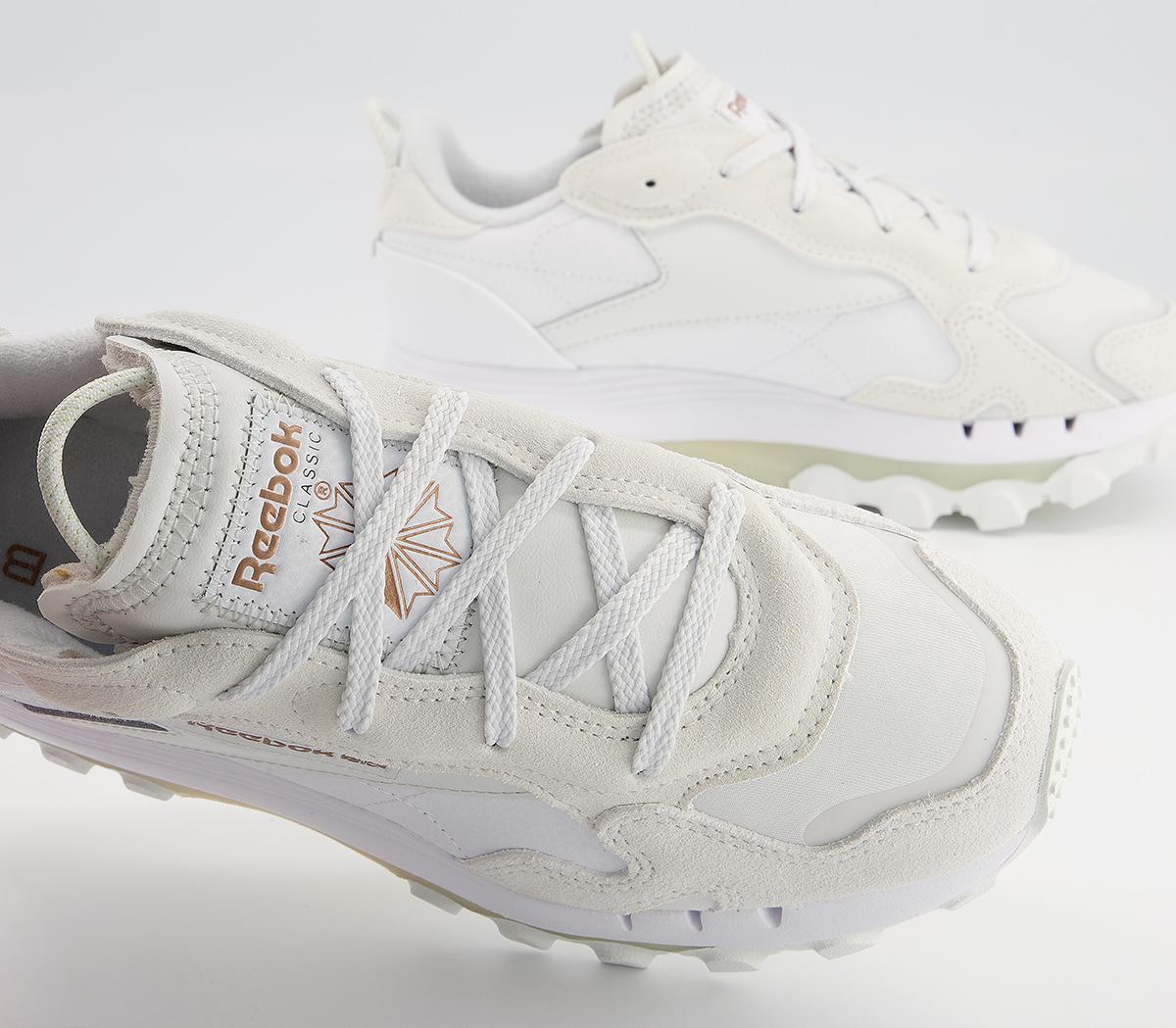 Reebok Classic Leather Cardi B Trainers White Grey Golden Bronze ...