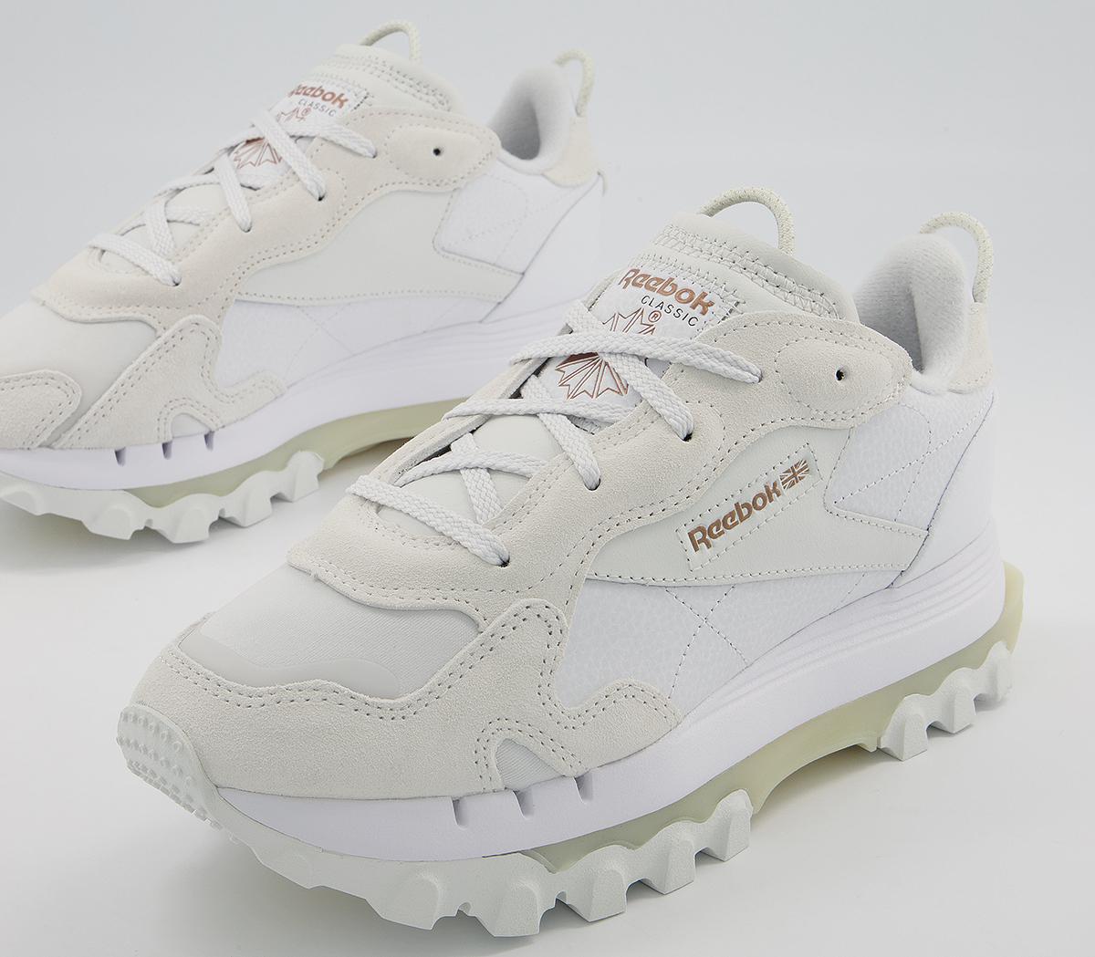 Reebok Classic Leather Cardi B Trainers Reebok Classic Leather Cardi B Trainers White Grey Golden Bronze