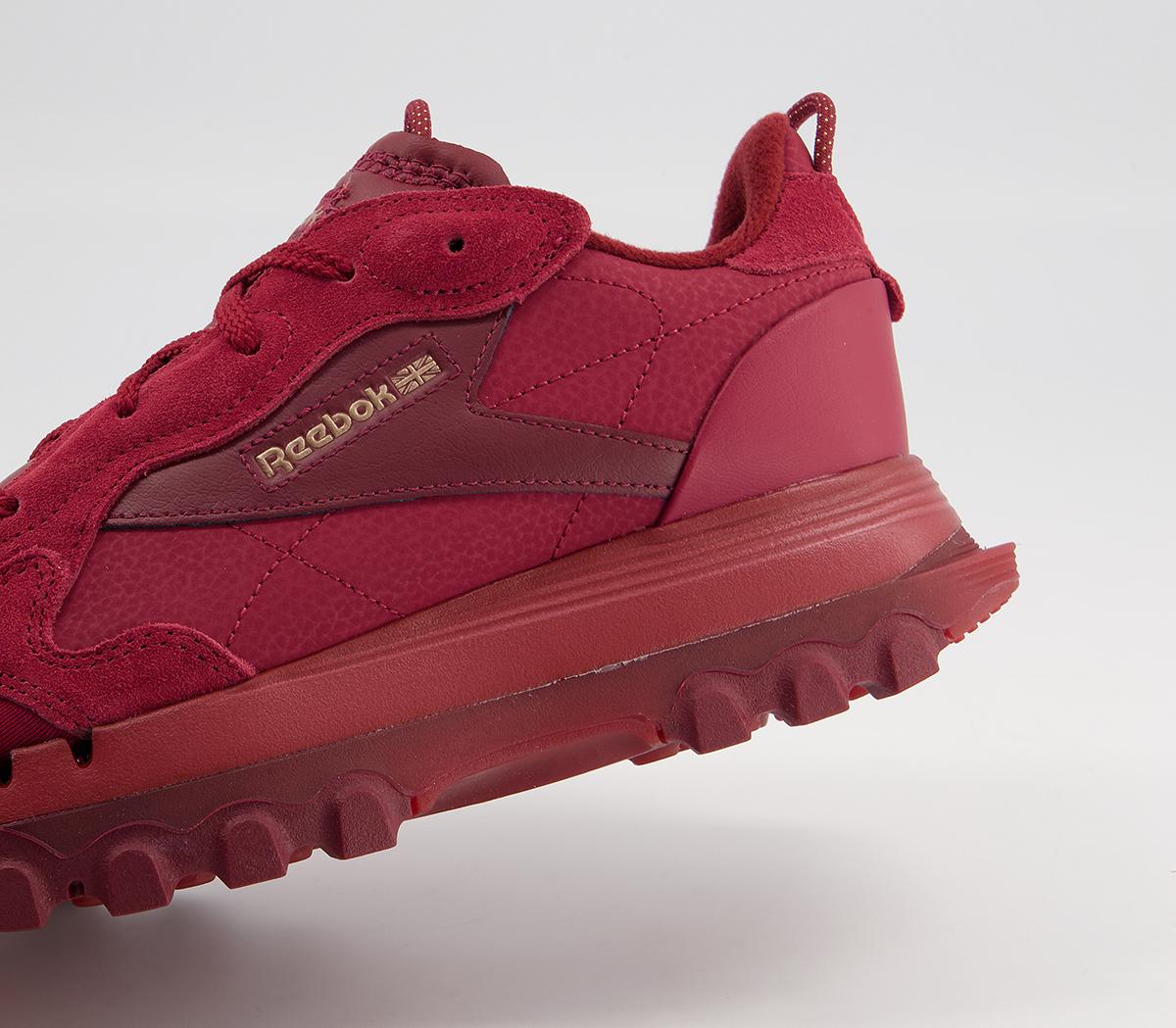 Reebok Classic Leather Cardi Trainers Reebok Classic Leather Cardi Trainers Red Classix Burgandy Golden Bronze