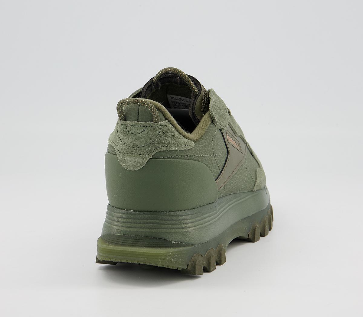 Reebok Classic Leather Cardi Trainers Reebok Classic Leather Cardi Trainers Hunter Green Golden Bronze