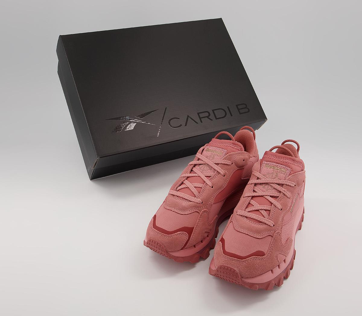 Reebok Classic Leather Cardi B Trainers Reebok Classic Leather Cardi B Trainers Sandy Rose Baked Clay Golden Bronze