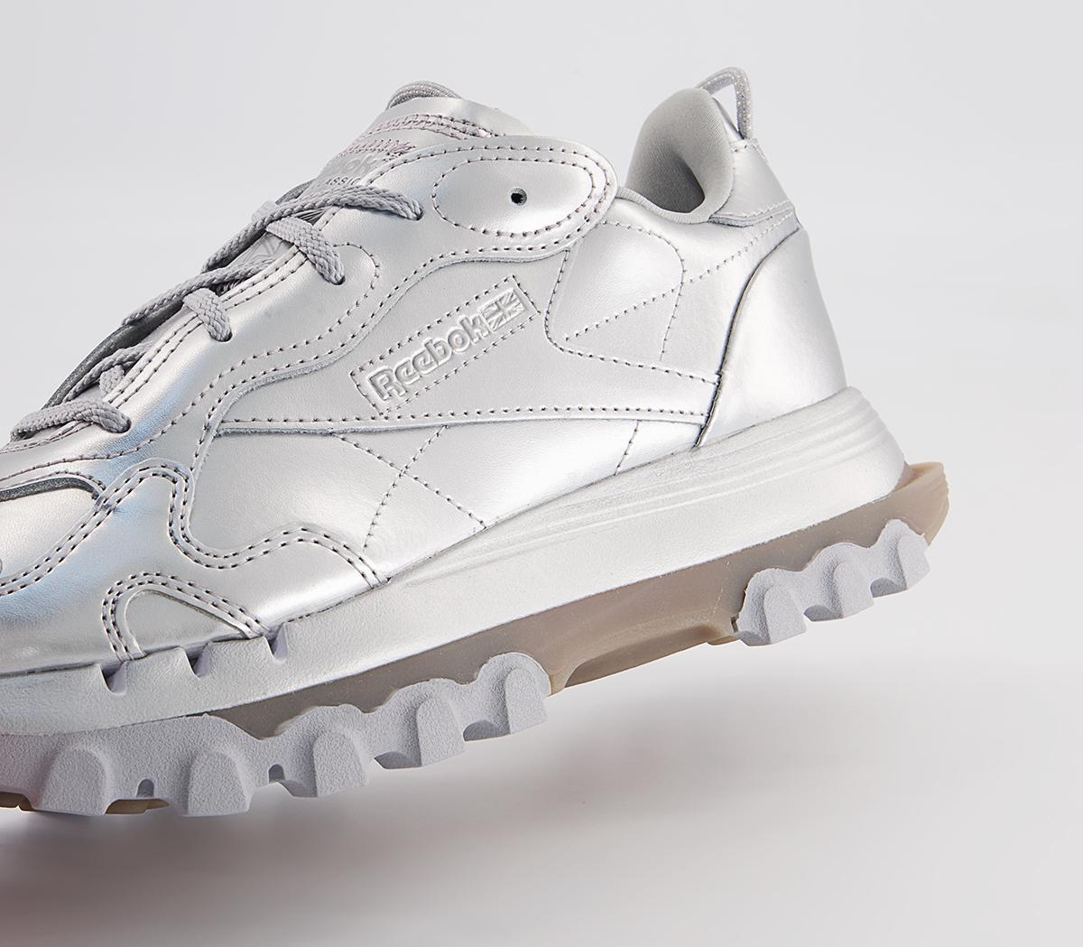 Reebok Classic Leather Cardi B Trainers Reebok Classic Leather Cardi B Trainers Silver Pewter Black