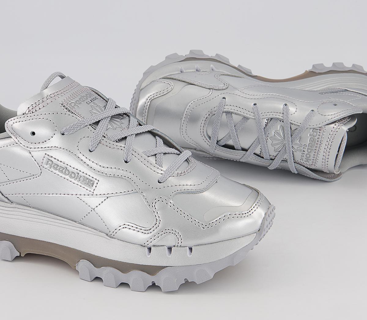 Reebok Classic Leather Cardi B Trainers Reebok Classic Leather Cardi B Trainers Silver Pewter Black