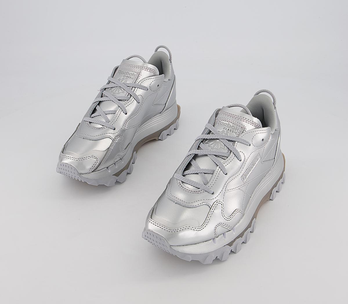 Reebok Classic Leather Cardi B Trainers Reebok Classic Leather Cardi B Trainers Silver Pewter Black