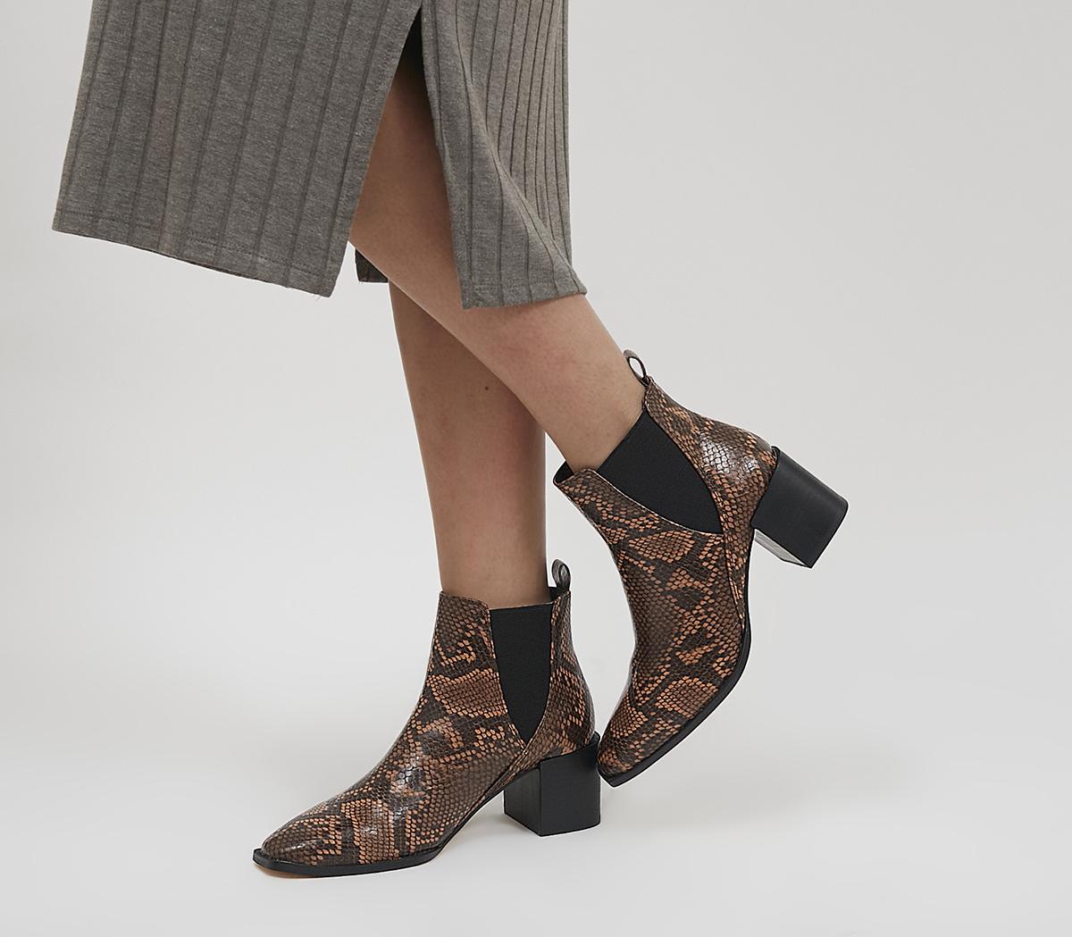 Snake print cheap chelsea boots