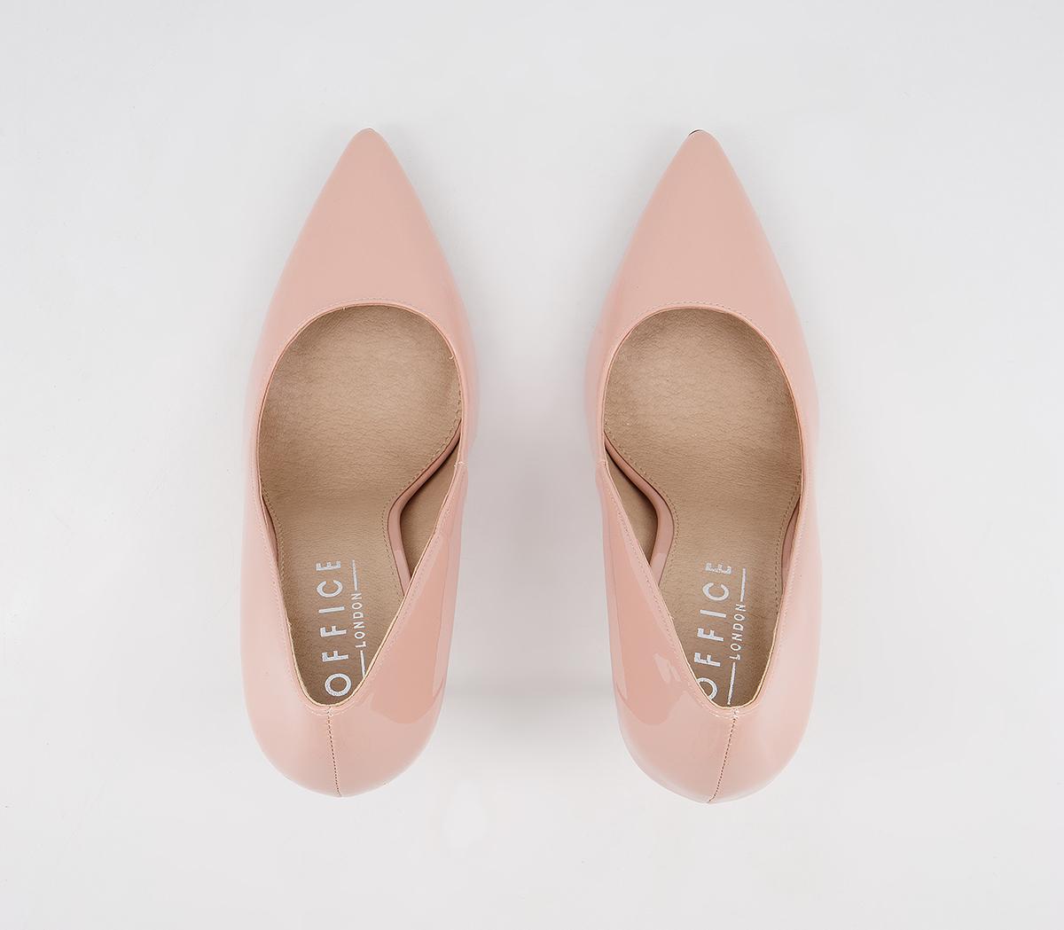 Office Healing Pointed Court High Heels Office Healing Pointed Court High Heels Nude Patent