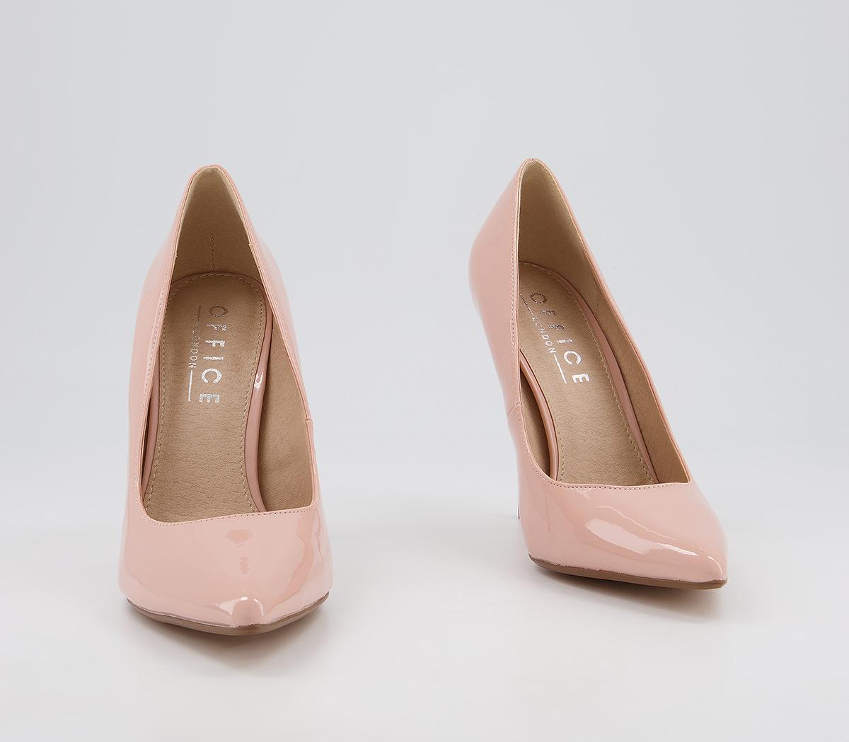 Office Healing Pointed Court High Heels Office Healing Pointed Court High Heels Nude Patent
