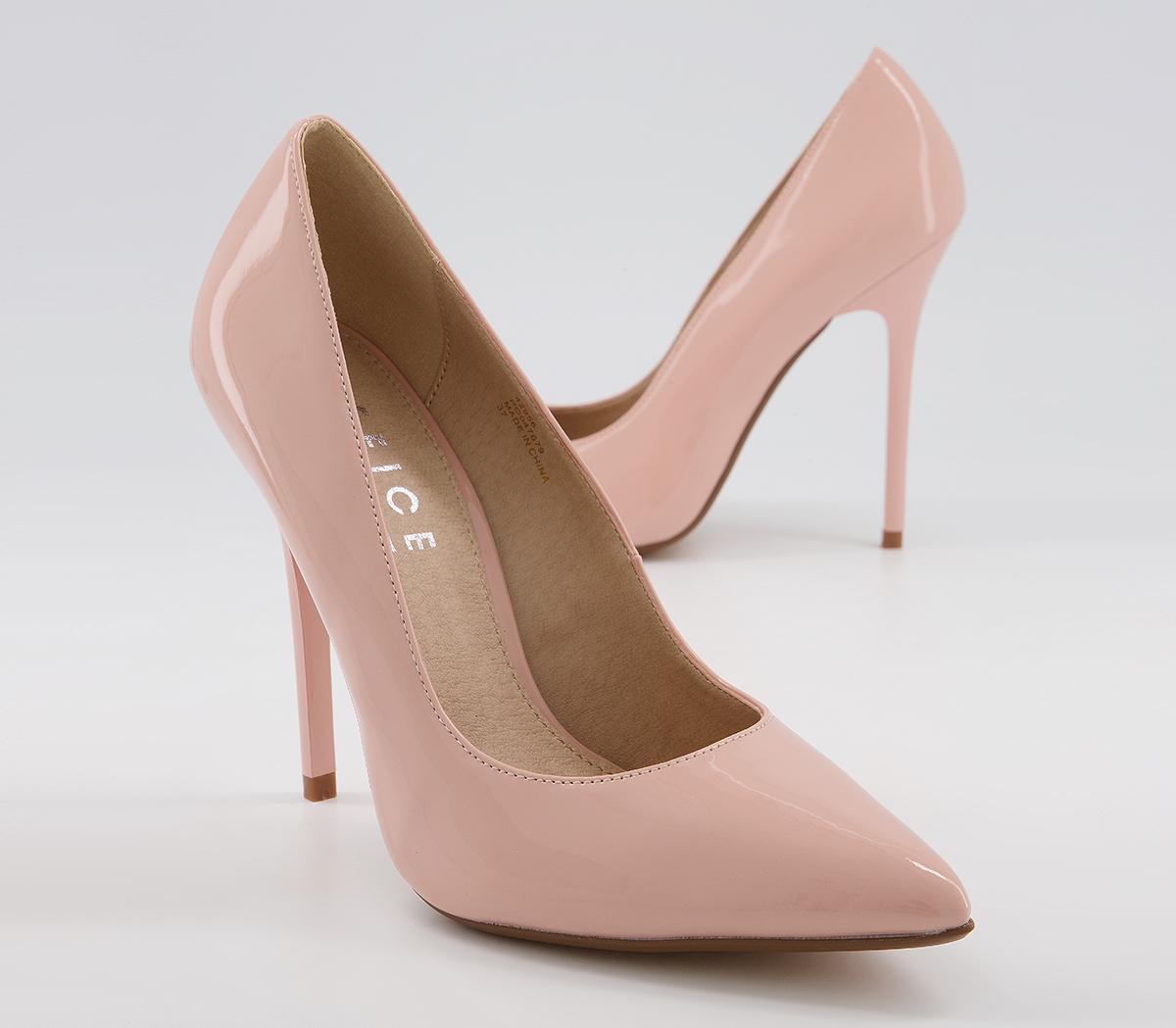Office Healing Pointed Court High Heels Office Healing Pointed Court High Heels Nude Patent
