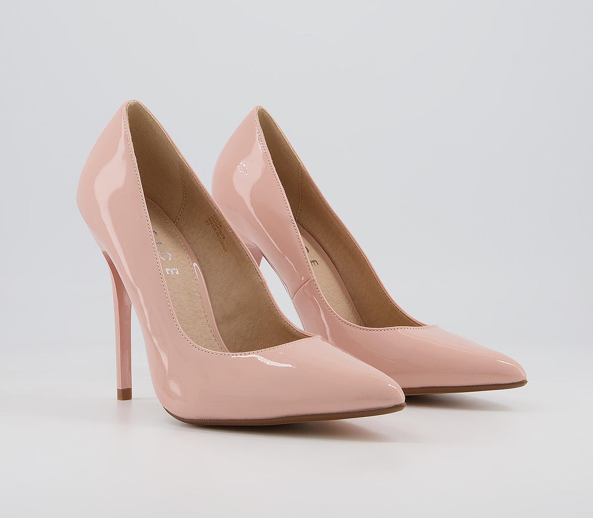 Office Healing Pointed Court High Heels Office Healing Pointed Court High Heels Nude Patent
