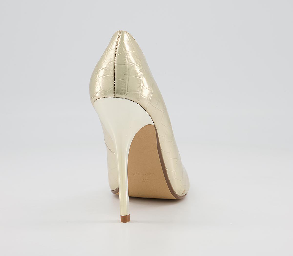 Office Healing Pointed Court High Heels Office Healing Pointed Court High Heels Gold Snake