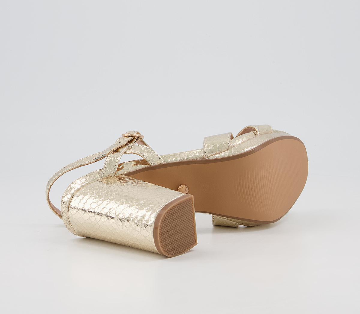 Office Hackham Platform Two Part Sandals Office Hackham Platform Two Part Sandals Gold Snake