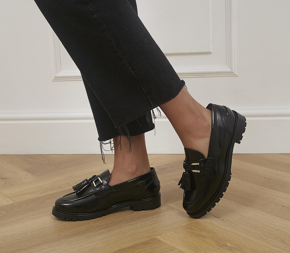 OfficeFawn Chunky Tassel LoafersBlack Box Leather
