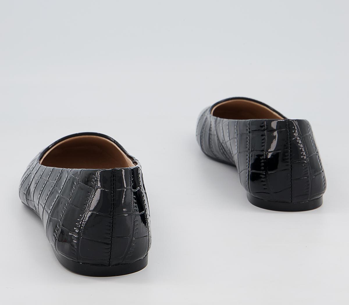 Office Framework Soft Square Toe Pumps Office Framework Soft Square Toe Pumps Black Patent Croc