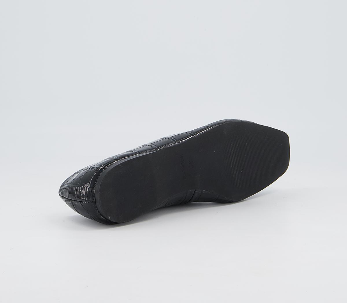 Office Framework Soft Square Toe Pumps Office Framework Soft Square Toe Pumps Black Patent Croc