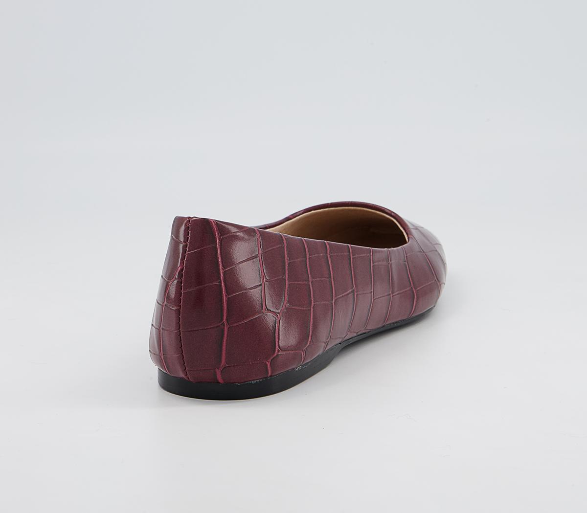 Office Framework Soft Square Toe Pumps Office Framework Soft Square Toe Pumps Burgundy Croc