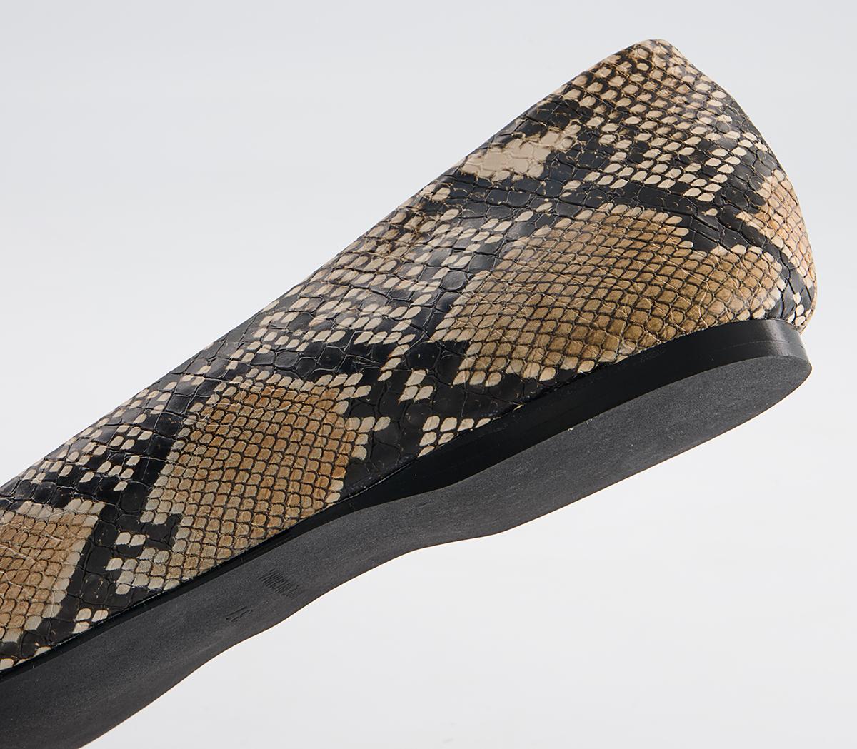 Office Framework Soft Square Toe Pumps Office Framework Soft Square Toe Pumps Natural Snake