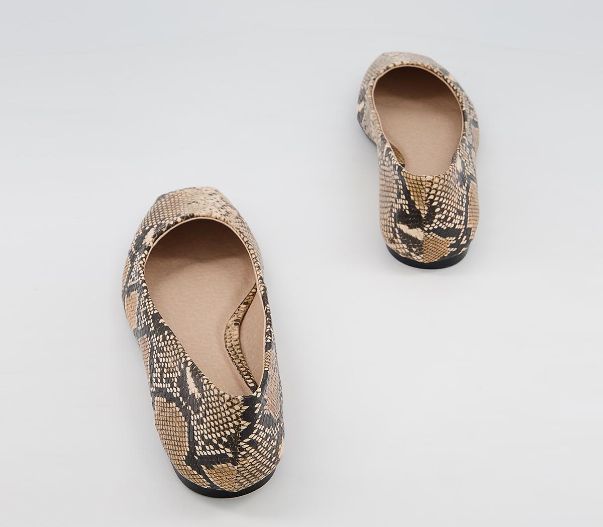 Office Framework Soft Square Toe Pumps Office Framework Soft Square Toe Pumps Natural Snake