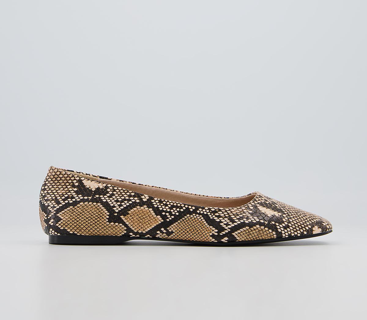 Office Framework Soft Square Toe Pumps Office Framework Soft Square Toe Pumps Natural Snake