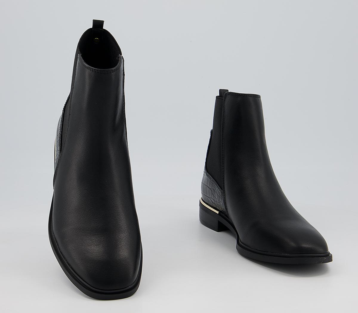 Office Anya Metal Clip Chelsea Boots Office Anya Metal Clip Chelsea Boots Black