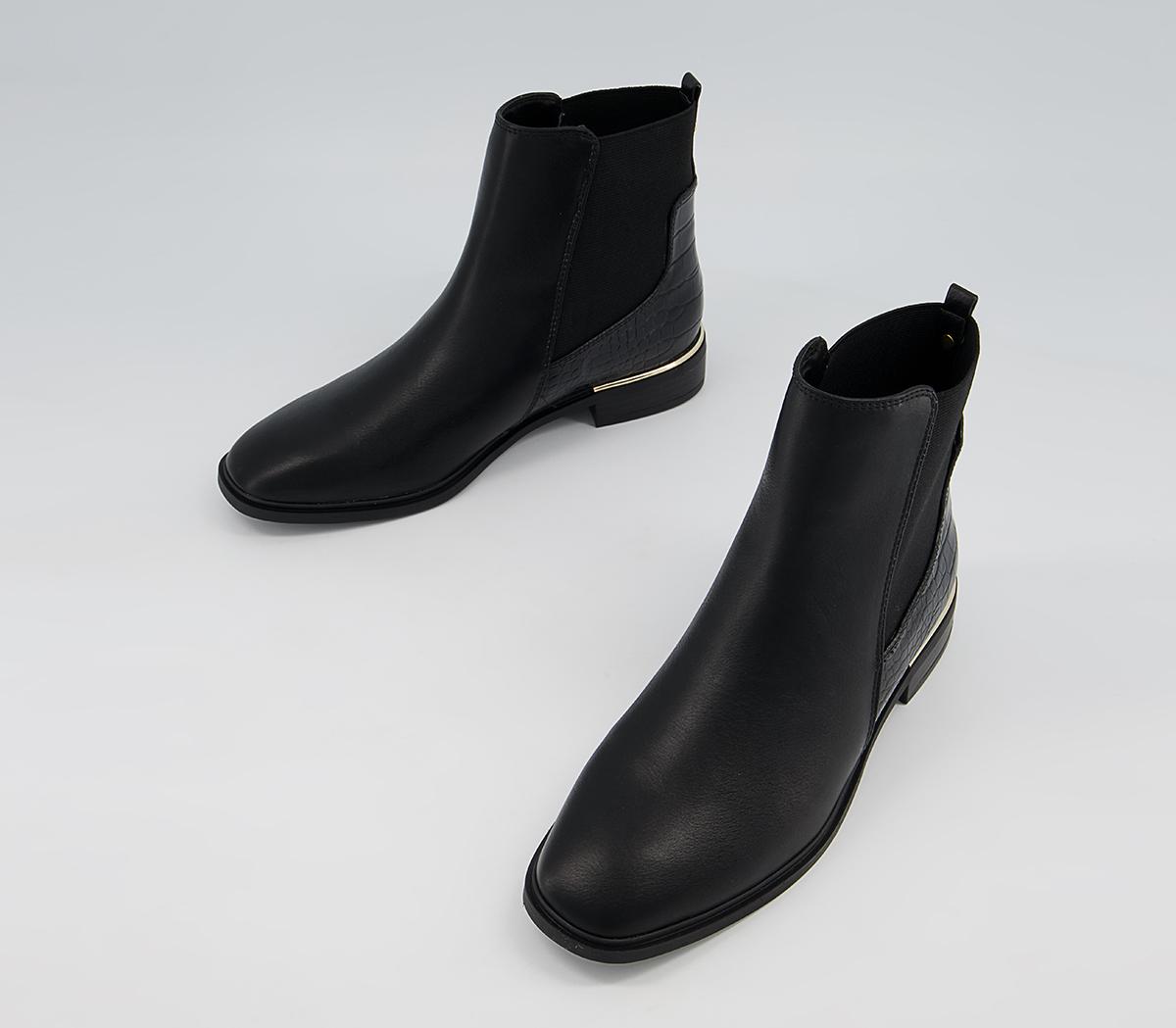 Office Anya Metal Clip Chelsea Boots Office Anya Metal Clip Chelsea Boots Black
