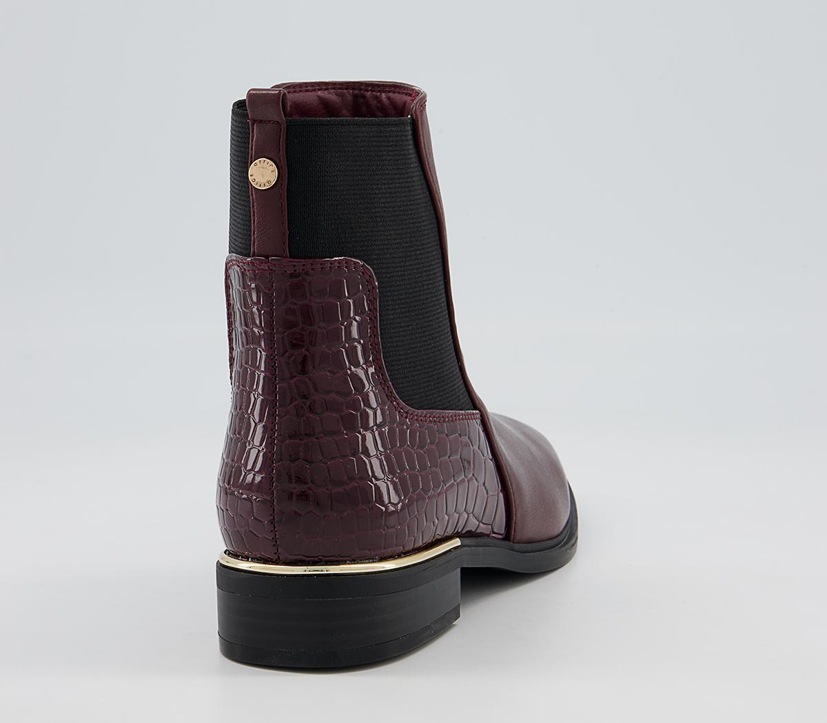 Office Anya Metal Clip Chelsea Boots Office Anya Metal Clip Chelsea Boots Oxblood