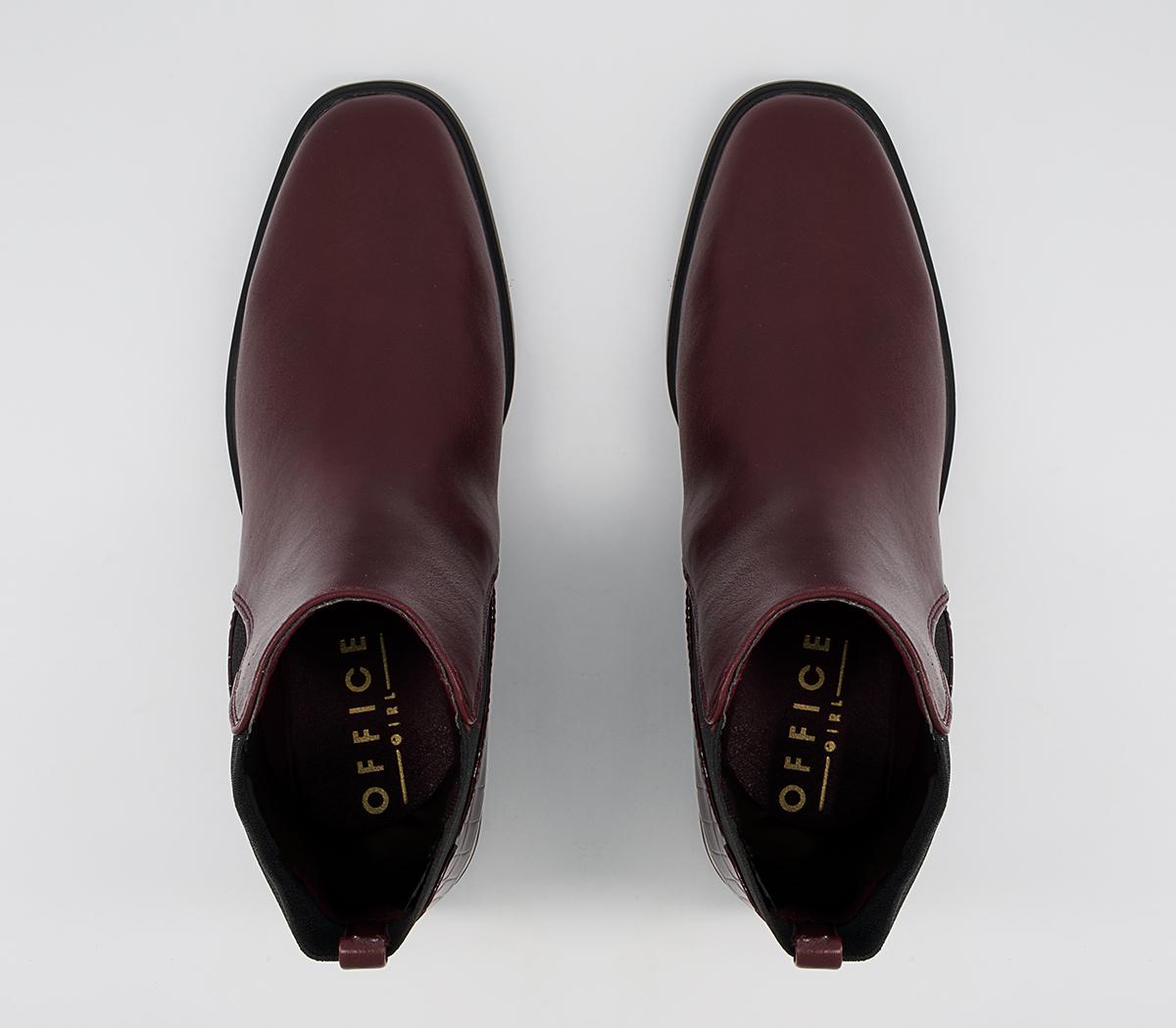 Office Anya Metal Clip Chelsea Boots Office Anya Metal Clip Chelsea Boots Oxblood