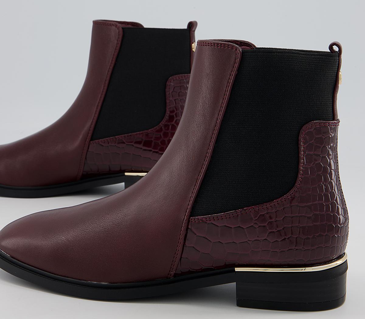 Office Anya Metal Clip Chelsea Boots Office Anya Metal Clip Chelsea Boots Oxblood