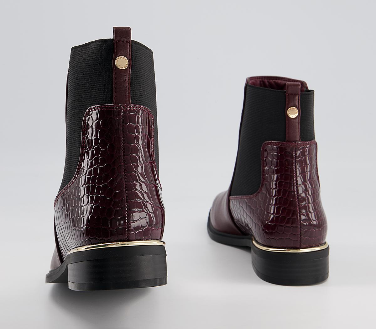 Office Anya Metal Clip Chelsea Boots Office Anya Metal Clip Chelsea Boots Oxblood