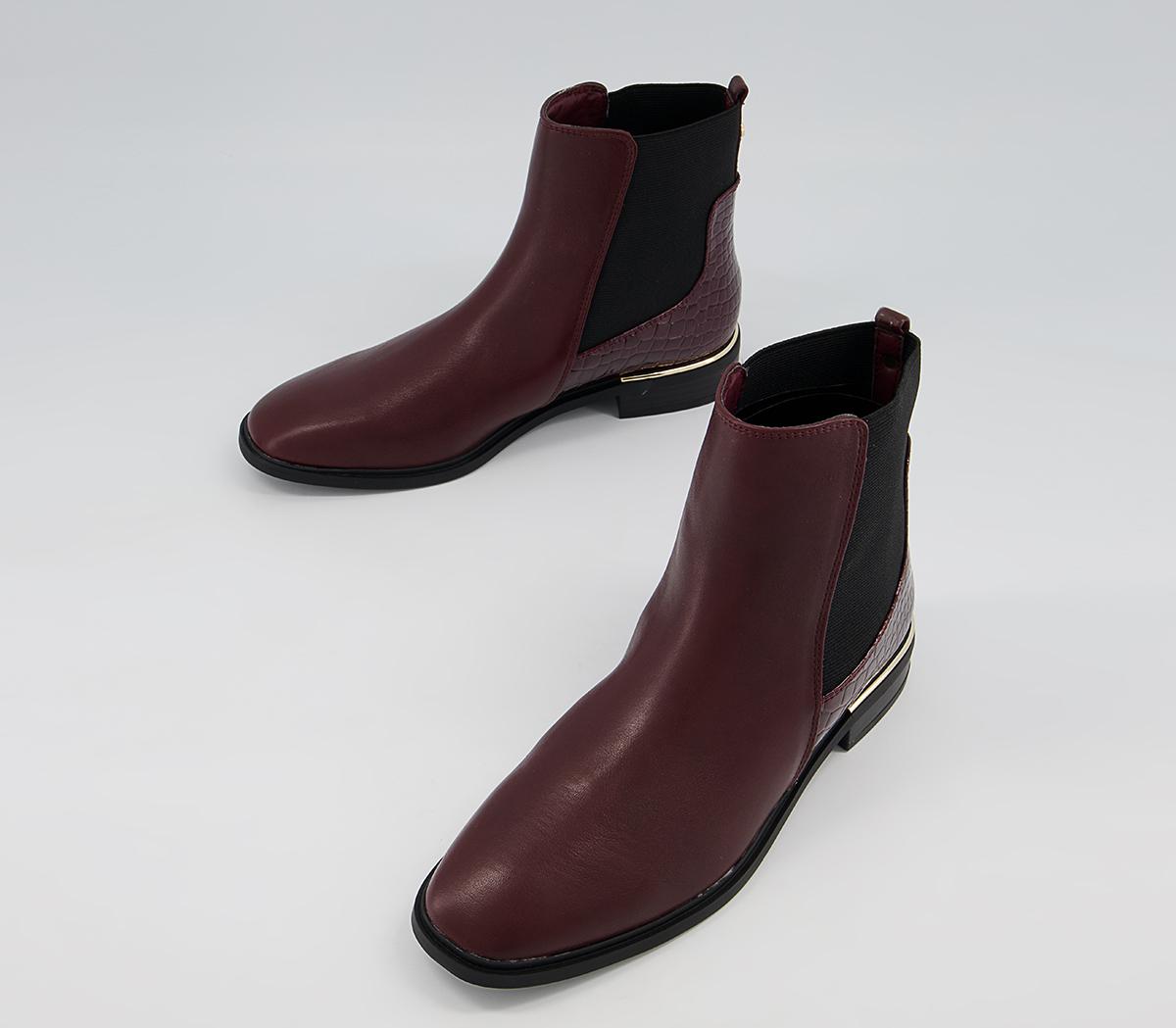 Office Anya Metal Clip Chelsea Boots Office Anya Metal Clip Chelsea Boots Oxblood