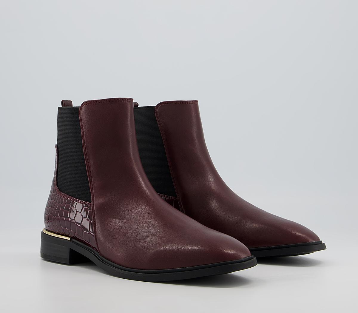 Office Anya Metal Clip Chelsea Boots Office Anya Metal Clip Chelsea Boots Oxblood
