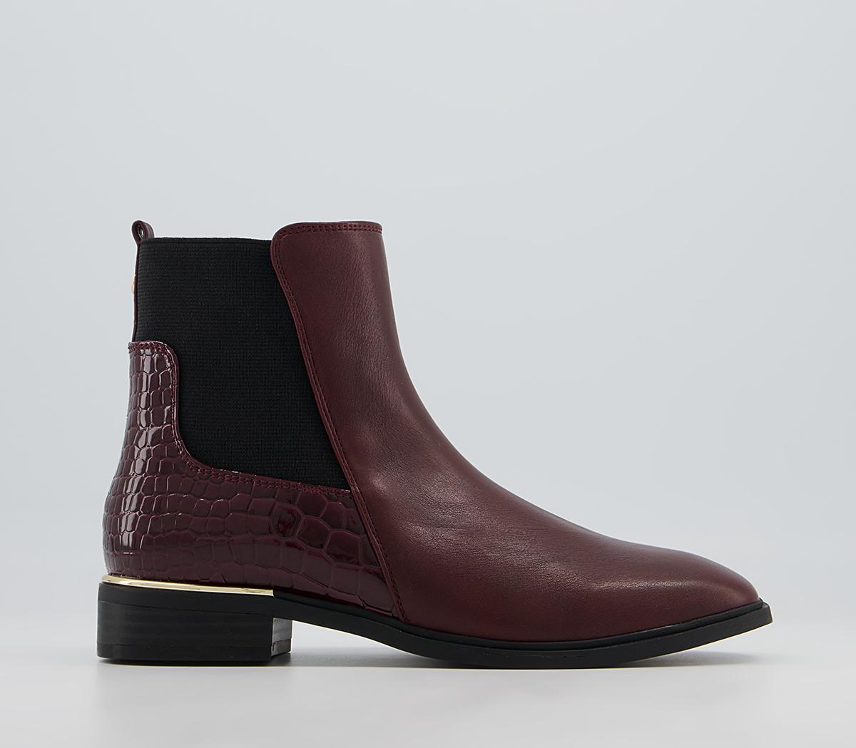 Office Anya Metal Clip Chelsea Boots Office Anya Metal Clip Chelsea Boots Oxblood
