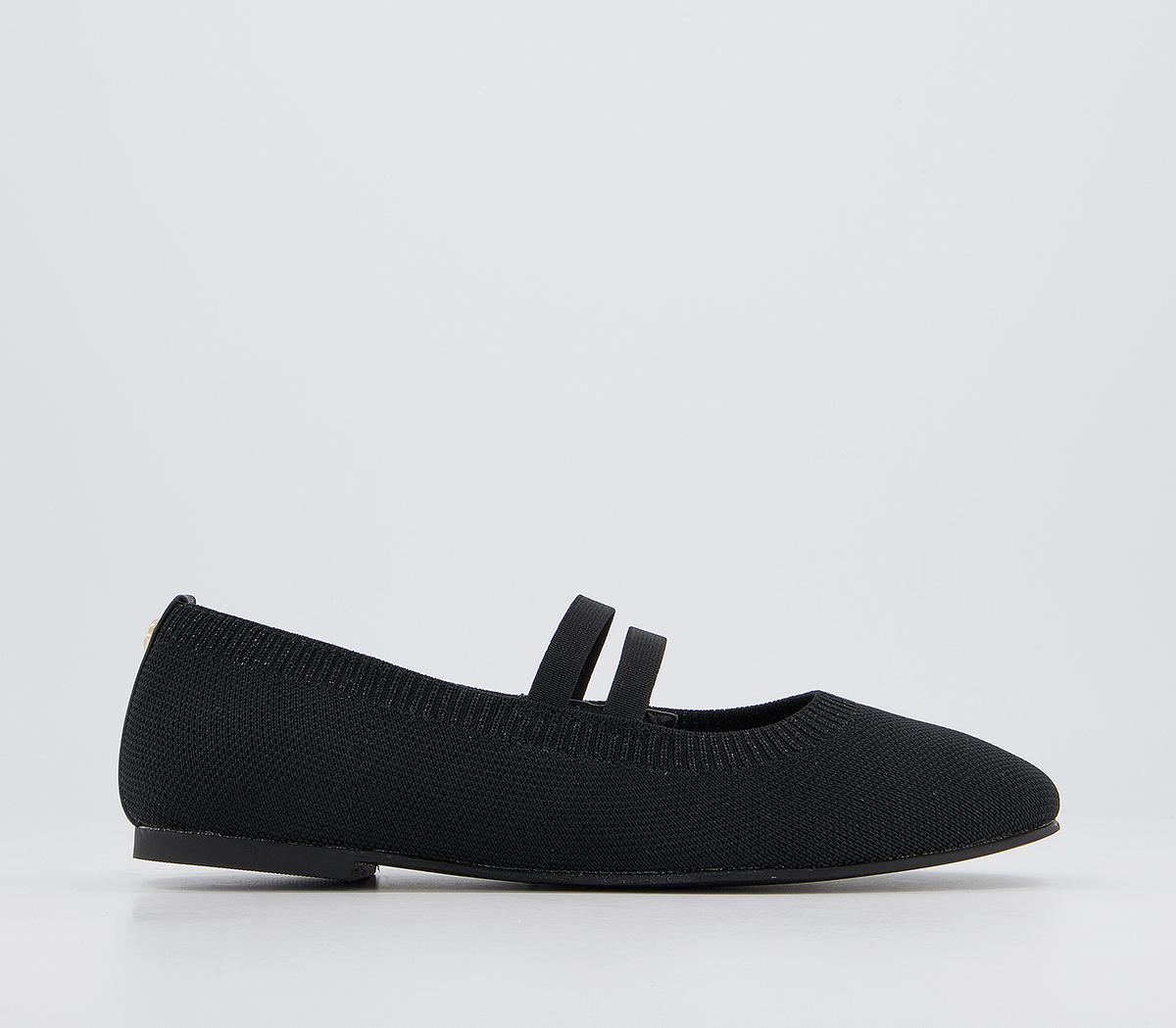 Office Factful Knitted Mary Jane Ballet Flats Office Factful Knitted Mary Jane Ballet Flats Black Knit Glitter Mix
