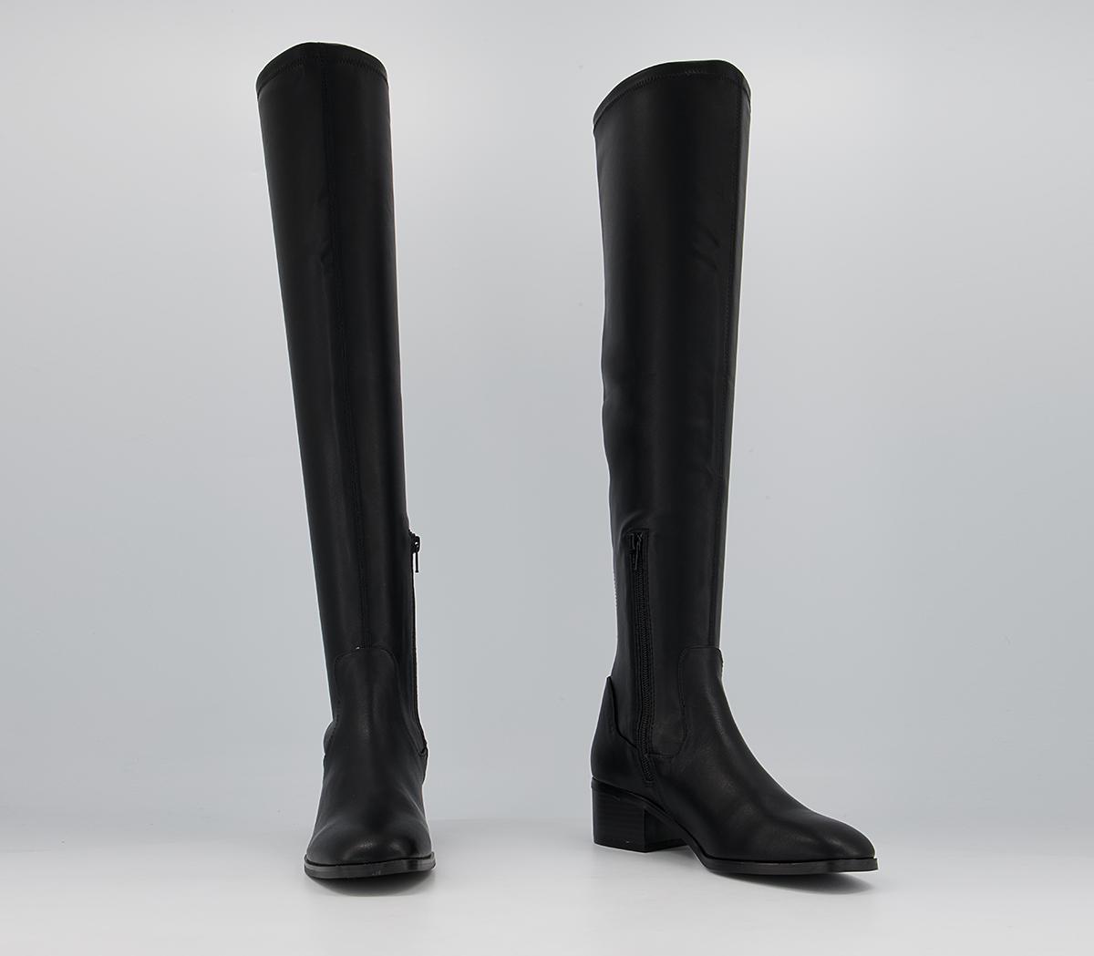 OFFICE Kadina Flat Over The Knee Boots Black - Knee High Boots