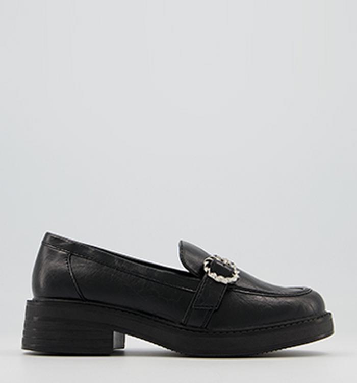 Office Mackay Buckle Detail Chunky Loafers Black