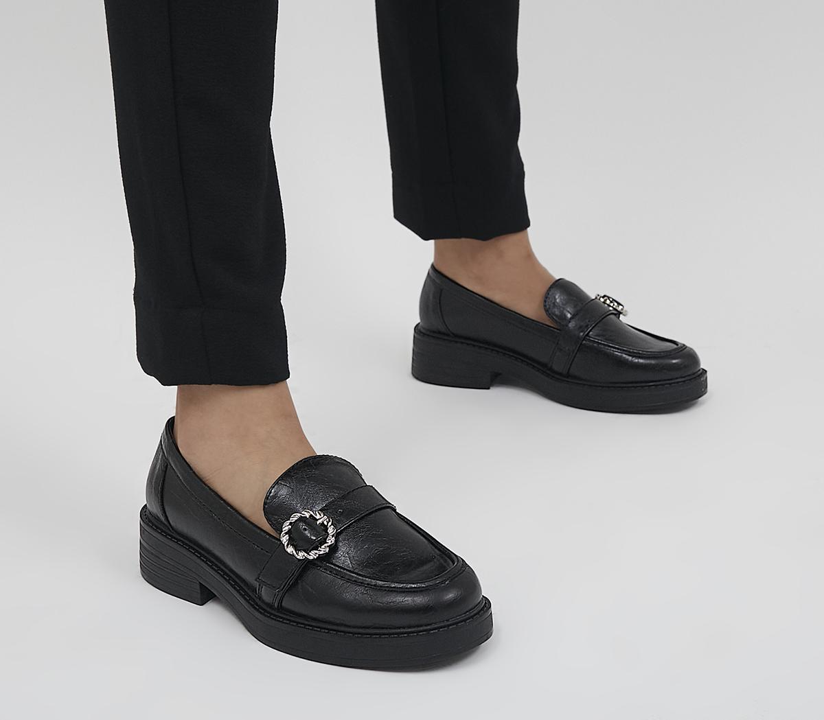 OFFICE Mackay Buckle Detail Chunky Loafers Black - School Shoes and ...